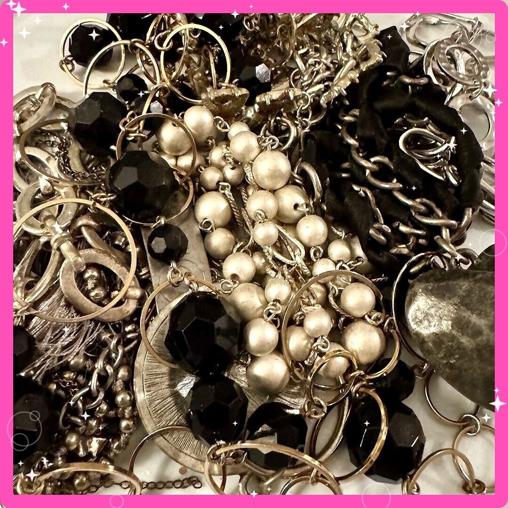 ⚜️ Jewelry Lot | Vintage Mixed Chains Beads Faux Pearls | GRT GRANDMA’S 🩷